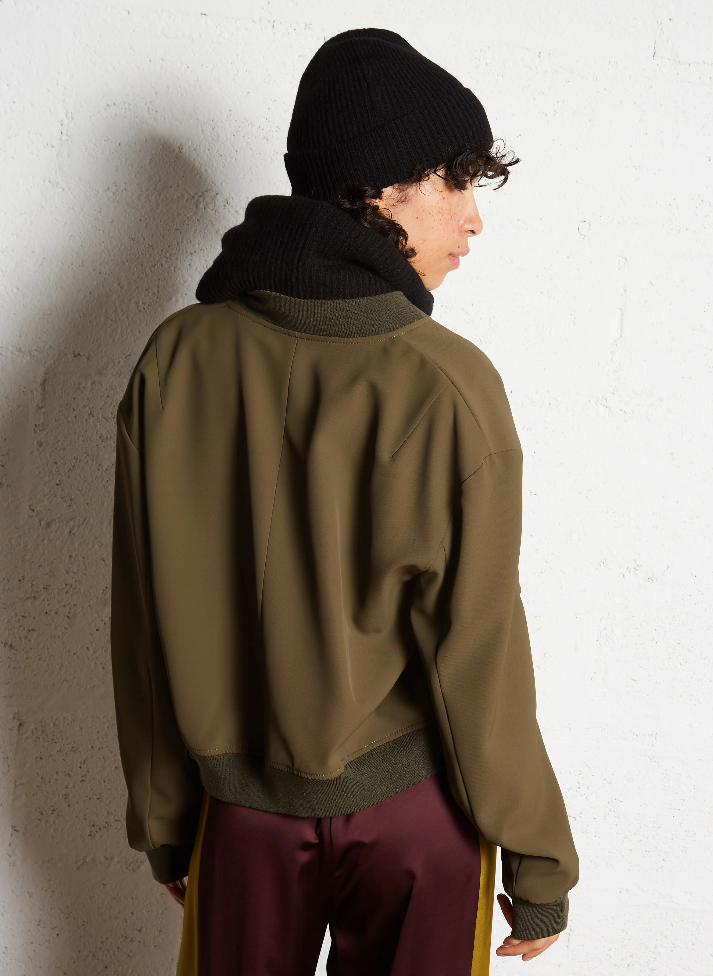 Veste col teddy| Kaki