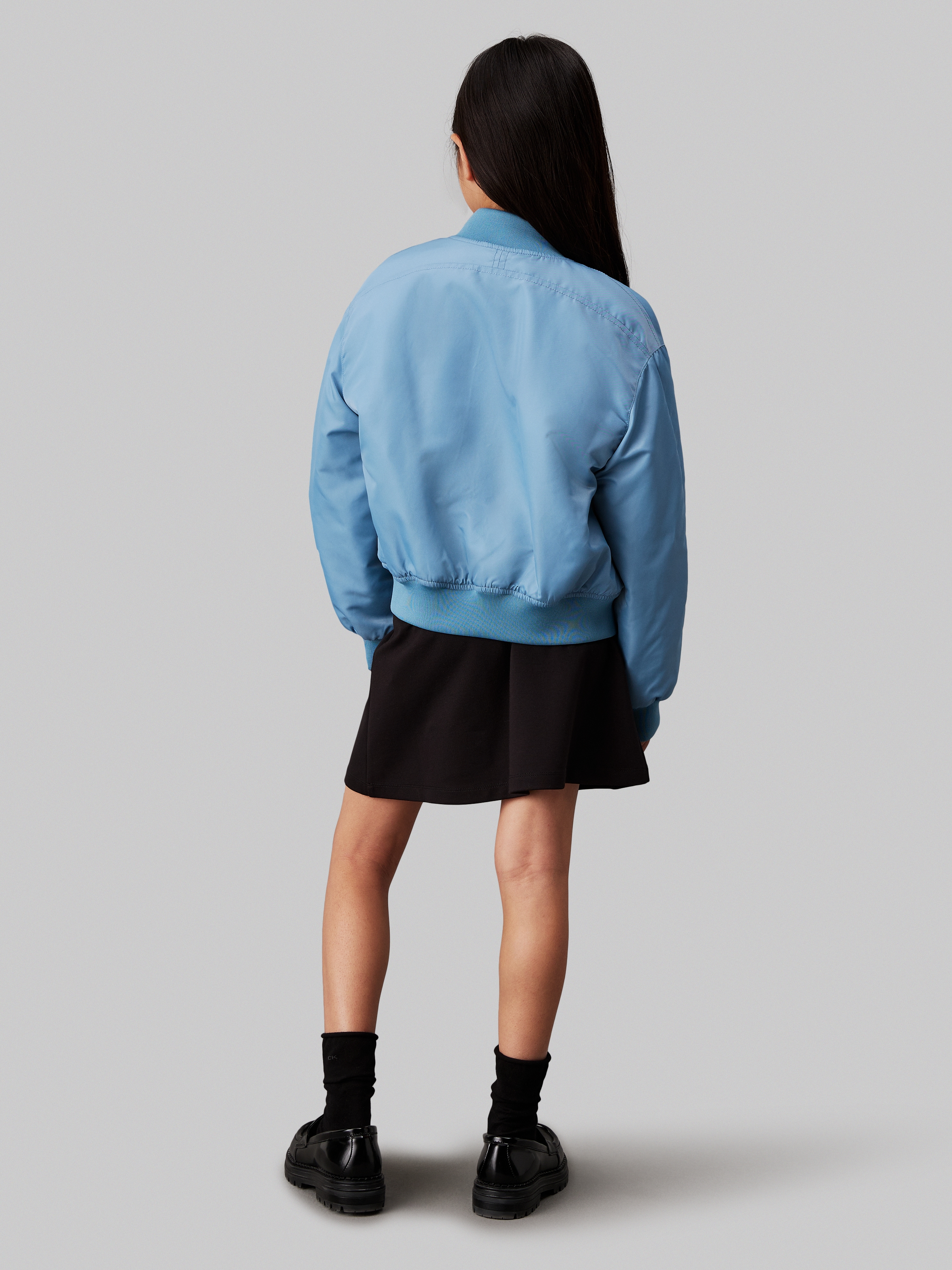 Calvin Klein Jeans Minirock »LOGO TAPE FLARE PUNTO SKIRT«, für Kinder bis 16 Jahre, mit elastischem Bund