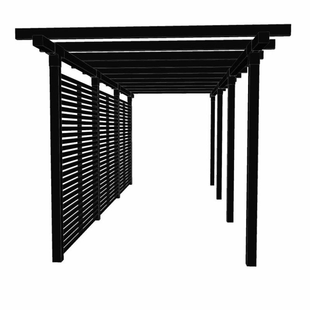 PERGOLA PLUS CUBIC DOBBEL 3 MODULER INKL. TOKYO GJERDE SVART