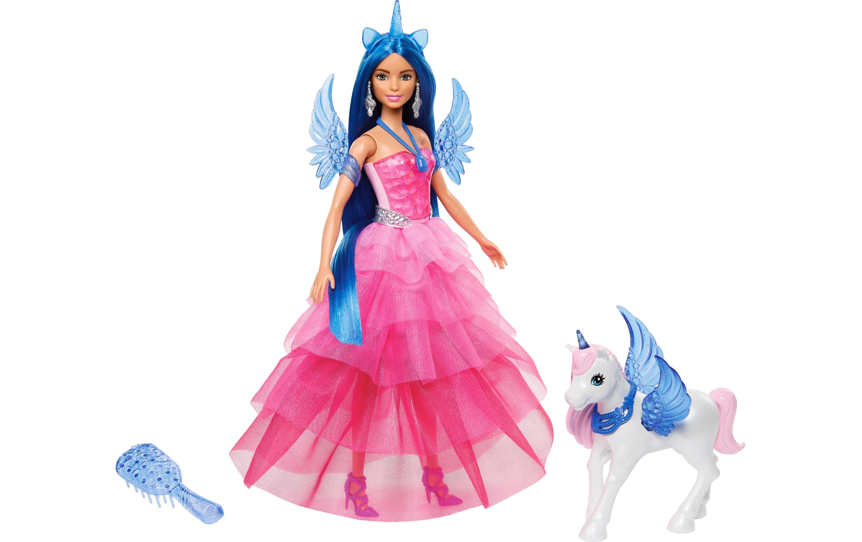 Puppe Barbie SaphireBarbie-Puppe mit Einhorn
