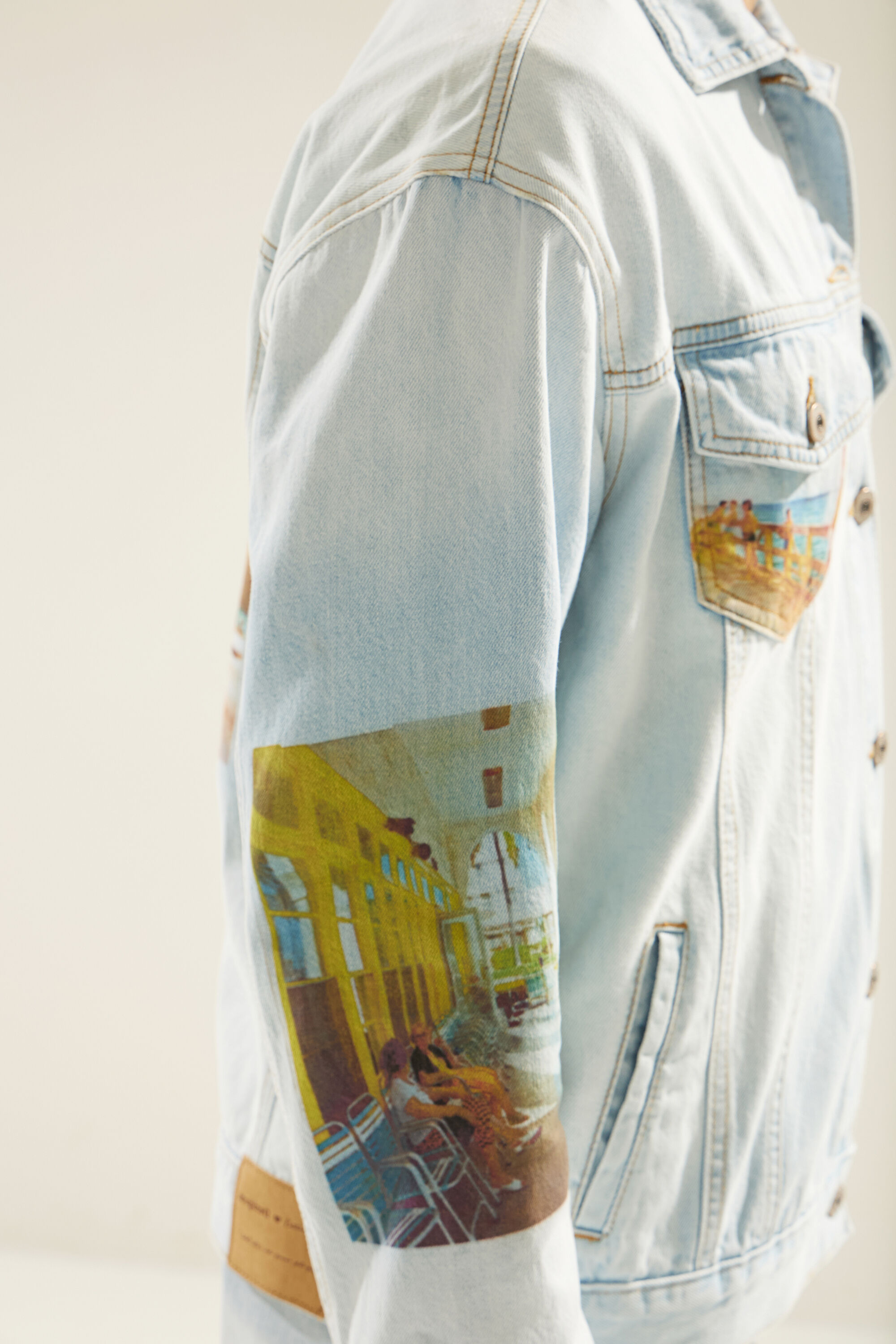 Veste en jean trucker cropped South Beach