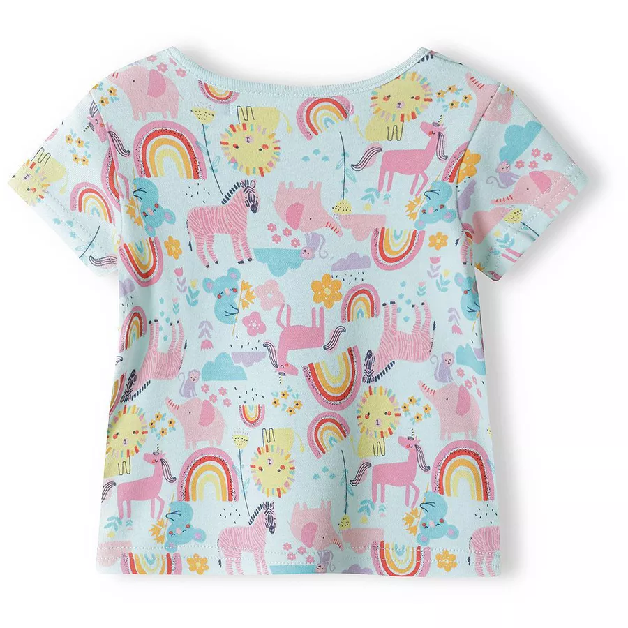 MINOTI 2er-Pack T-Shirts AquamarinHellrosa