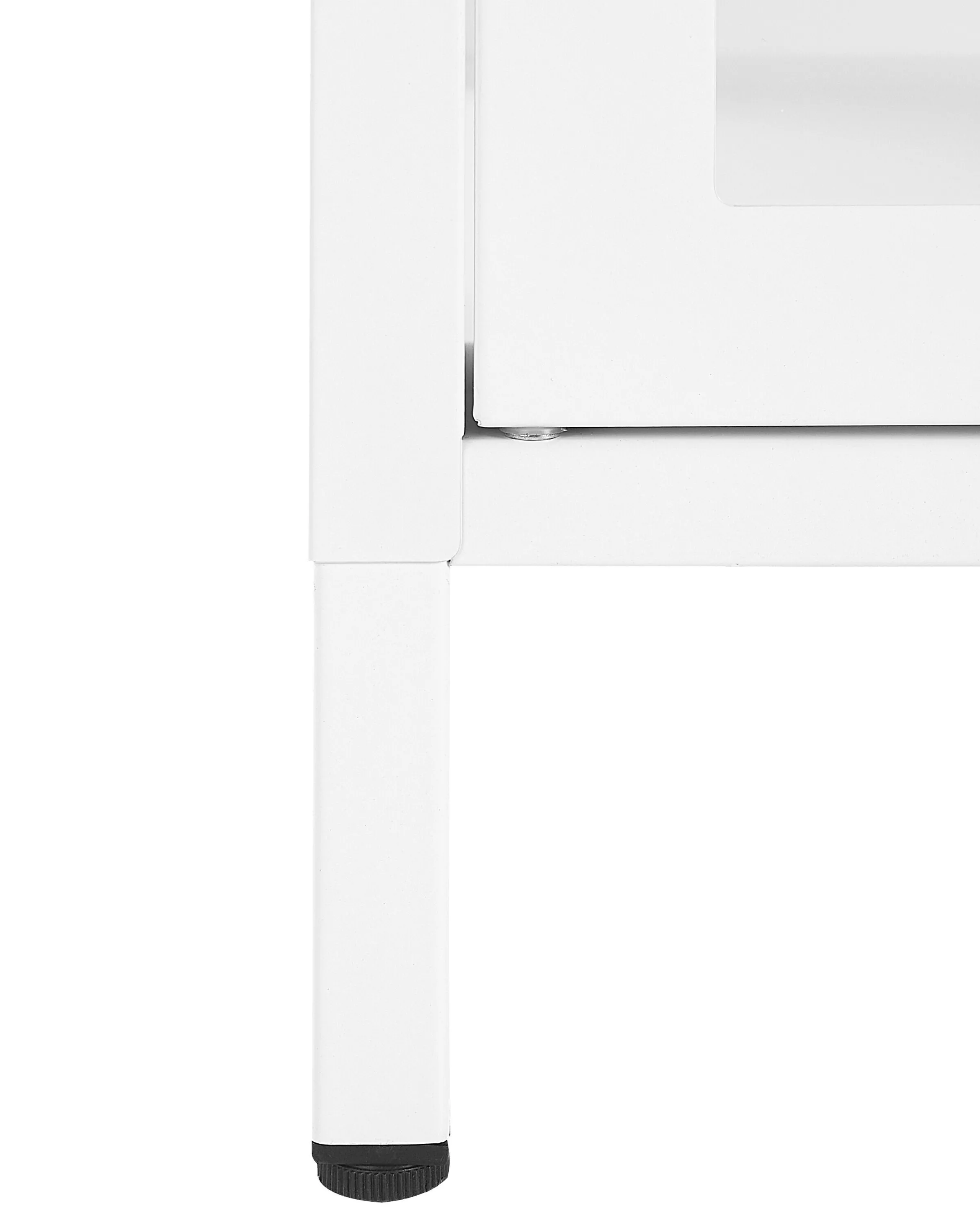 Dressoir met glazen deuren LED NEWPORT Metaal 115 cm Wit