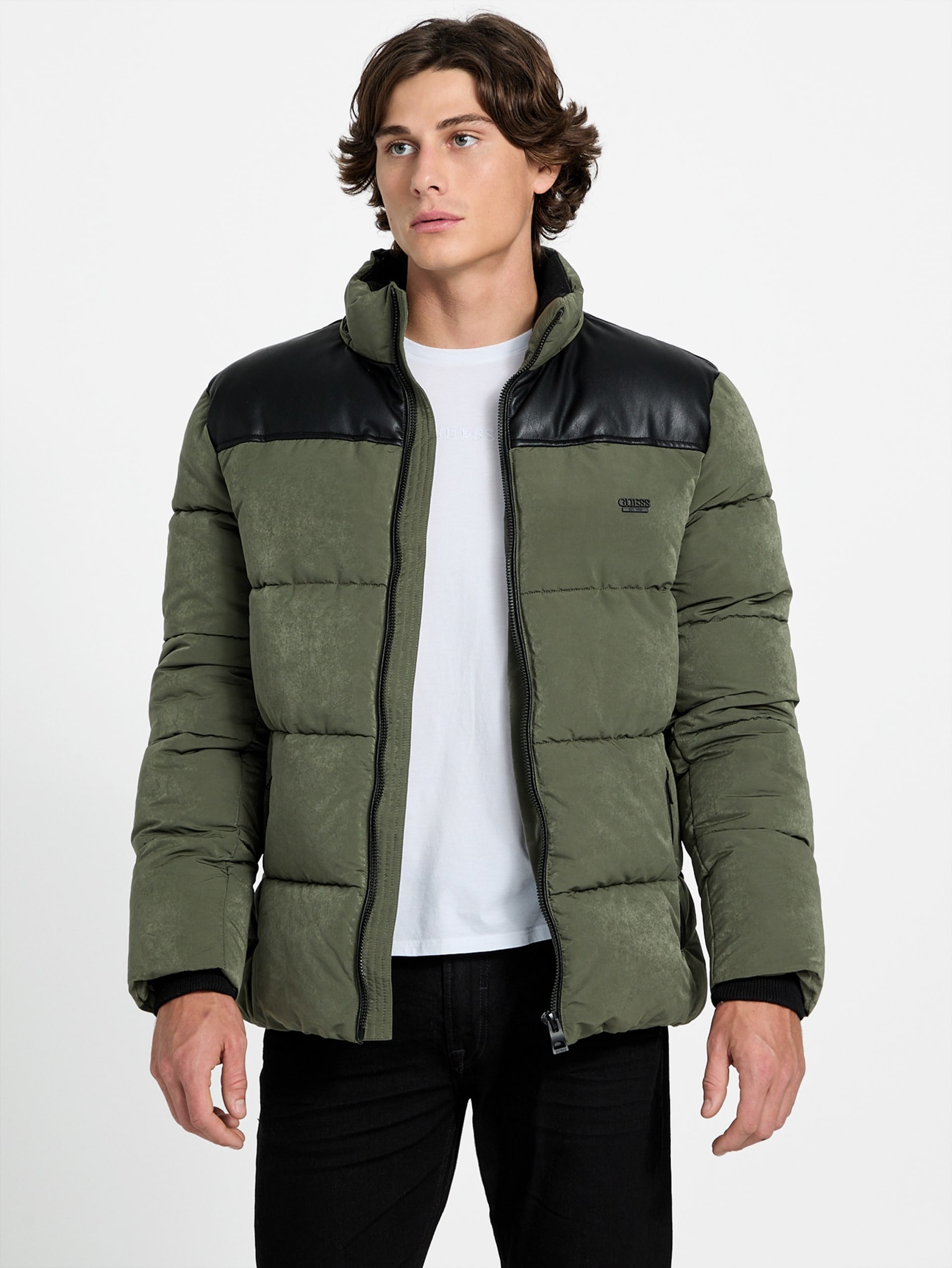 Jaqueta puffer com capuz