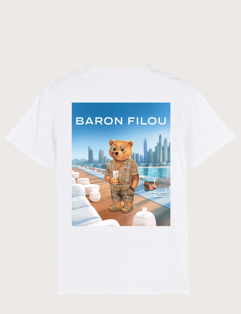 BARON FILOU T-SHIRT DOS IMPRIMÉ FILOU LVI BLANC MIXTE