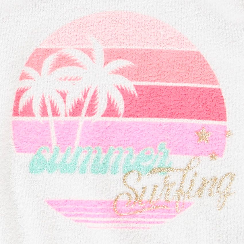 Ensemble de plage débardeur + short pour fille - Blanc
