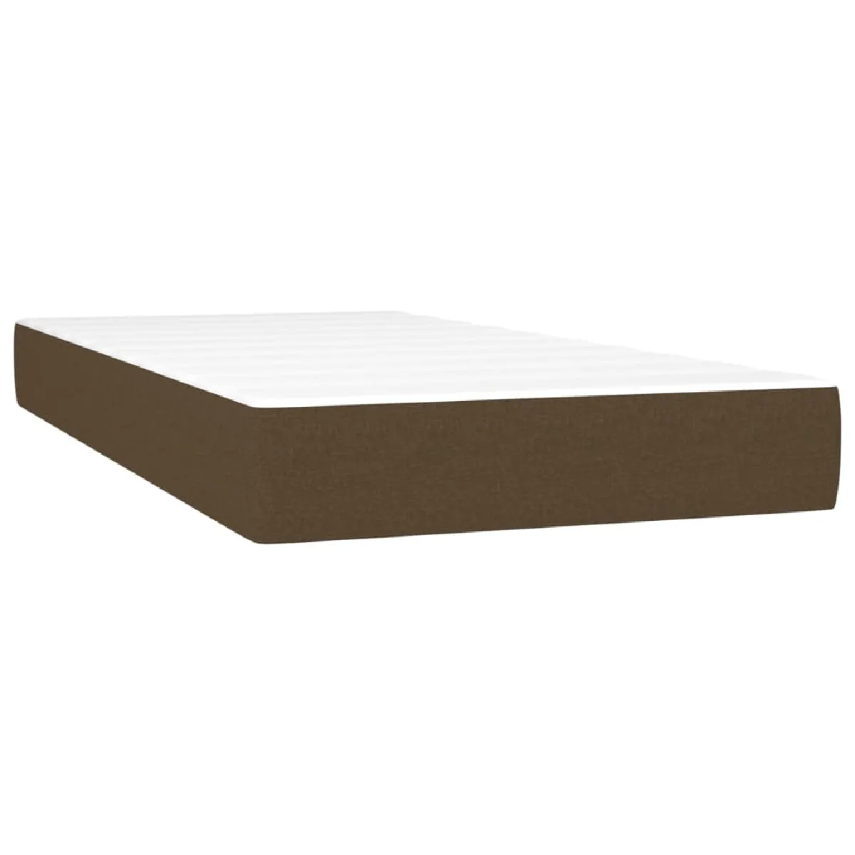 vidaXL Sommier à lattes Tissu Marron foncé
