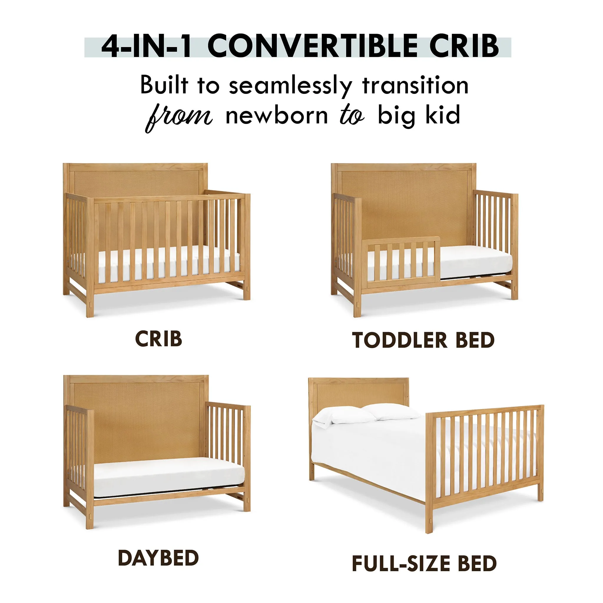 DaVinci Couchette Convertible 4-en-1 Margot - Miel