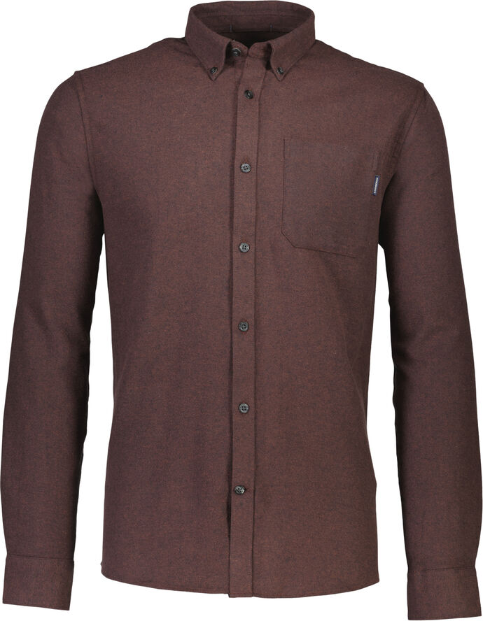 Lindbergh Brushed twill shirt L/S Dk burgundy