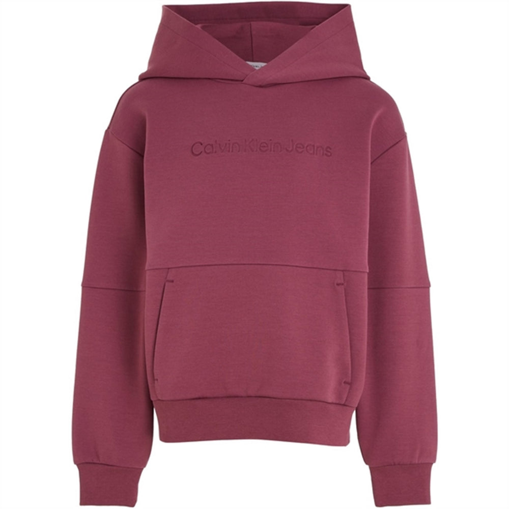 Køb Calvin Klein Spacer Debossed Logo Hoodie Porpoise