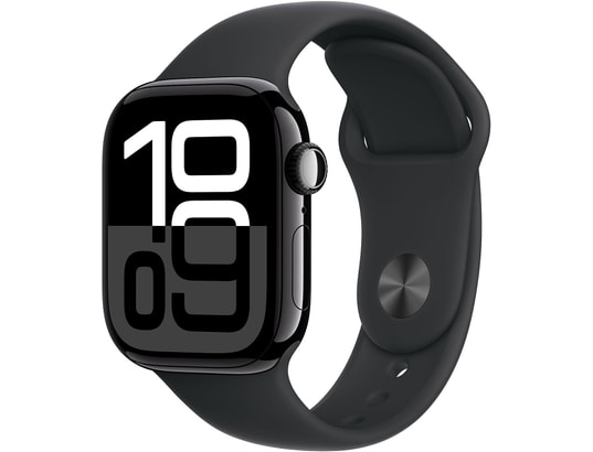 APPLE - Montre connectée GPS Watch 10 Alu Noir 42mm/Bracelet Sport Noir S/M