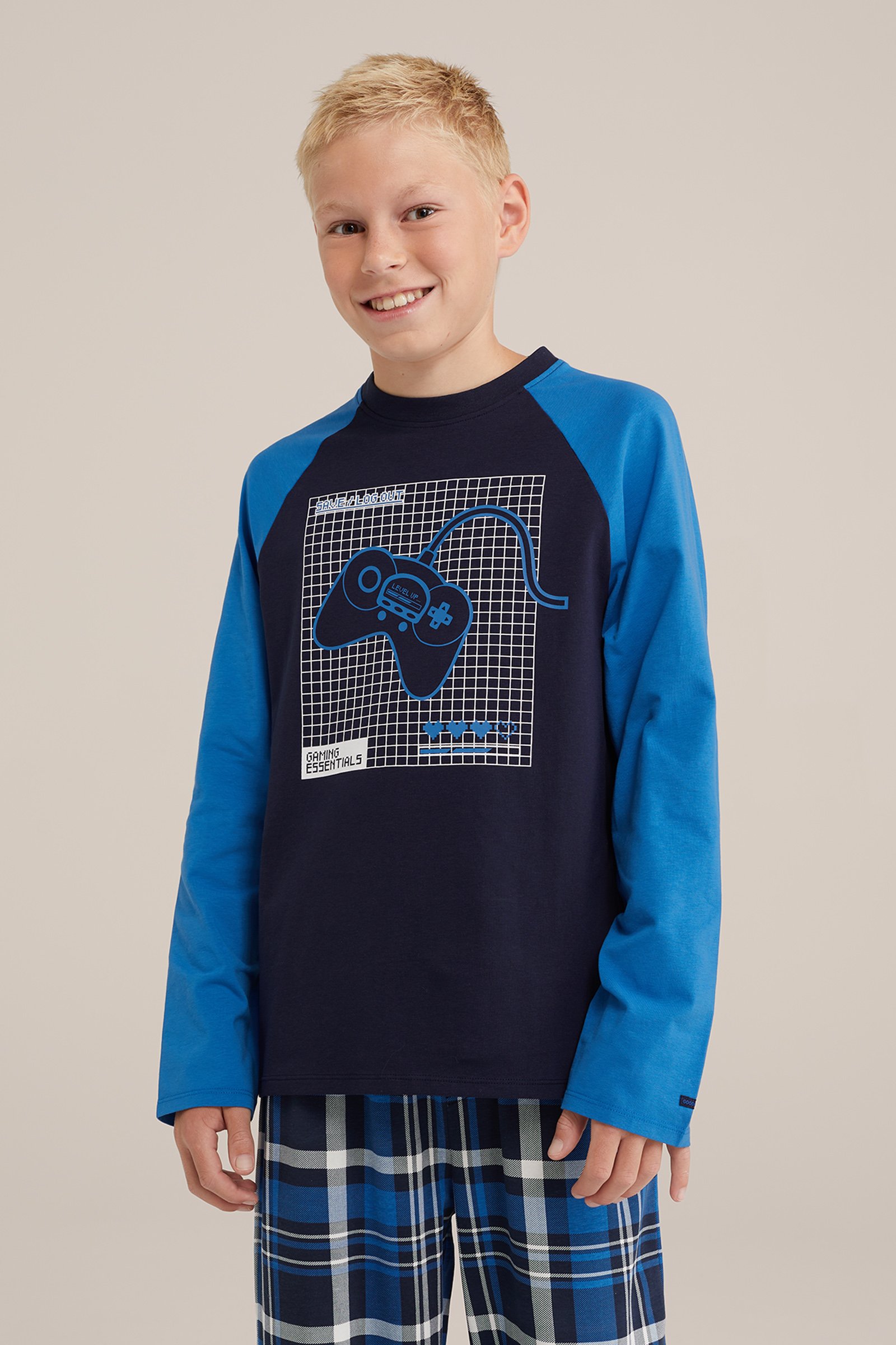 Jongens pyjamaset met dessin WE Fashion Blauw
