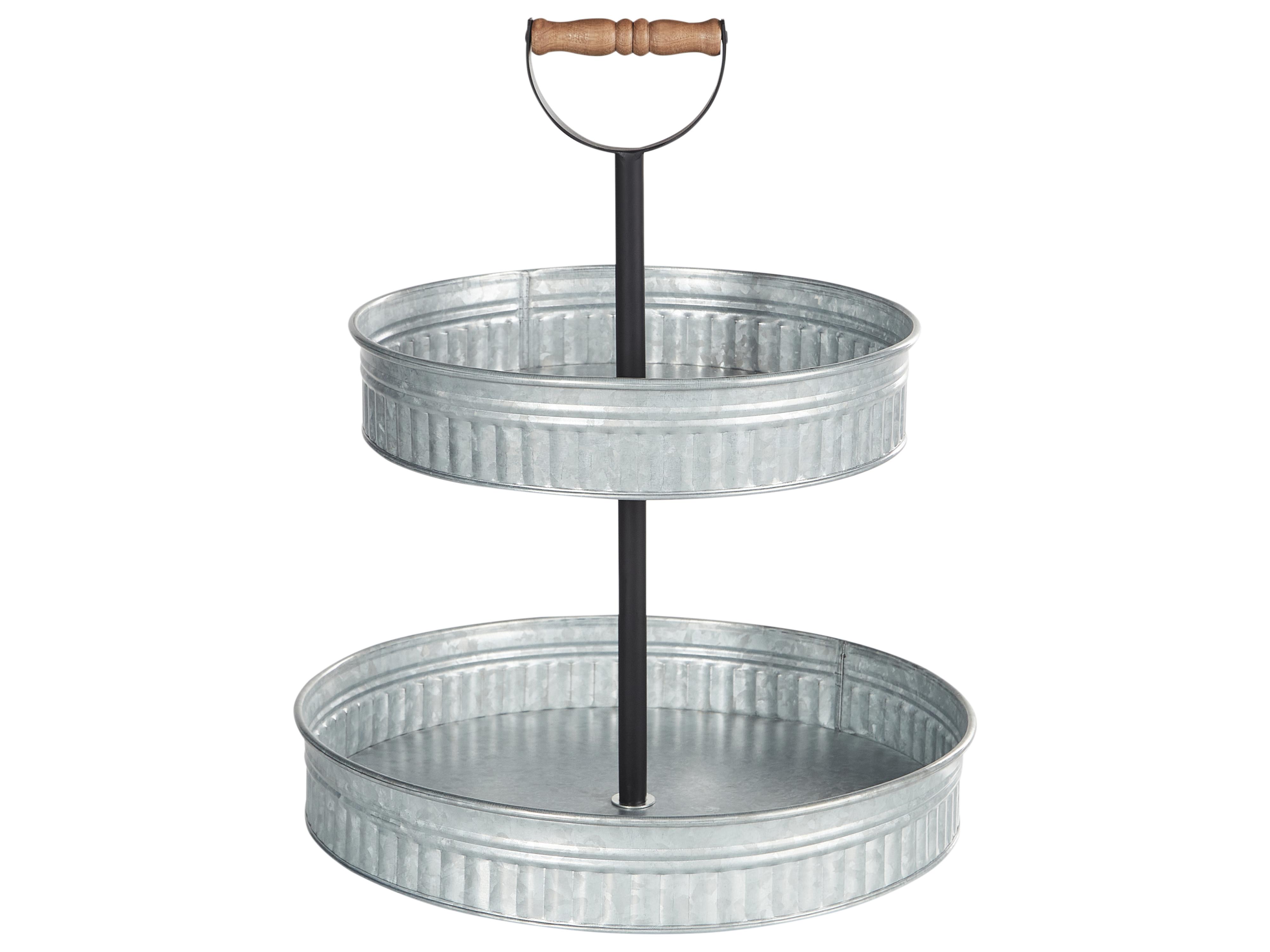 Taartstandaard met 2 etages KOUIGN Zilver