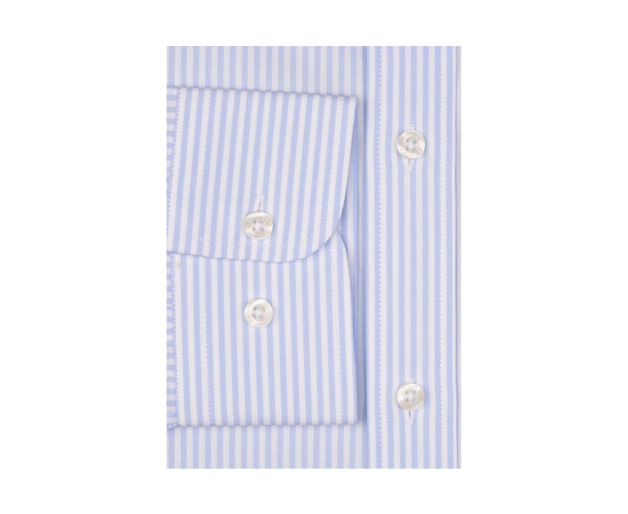Chemise rayée blanc et bleu clair - MELCHIOR
