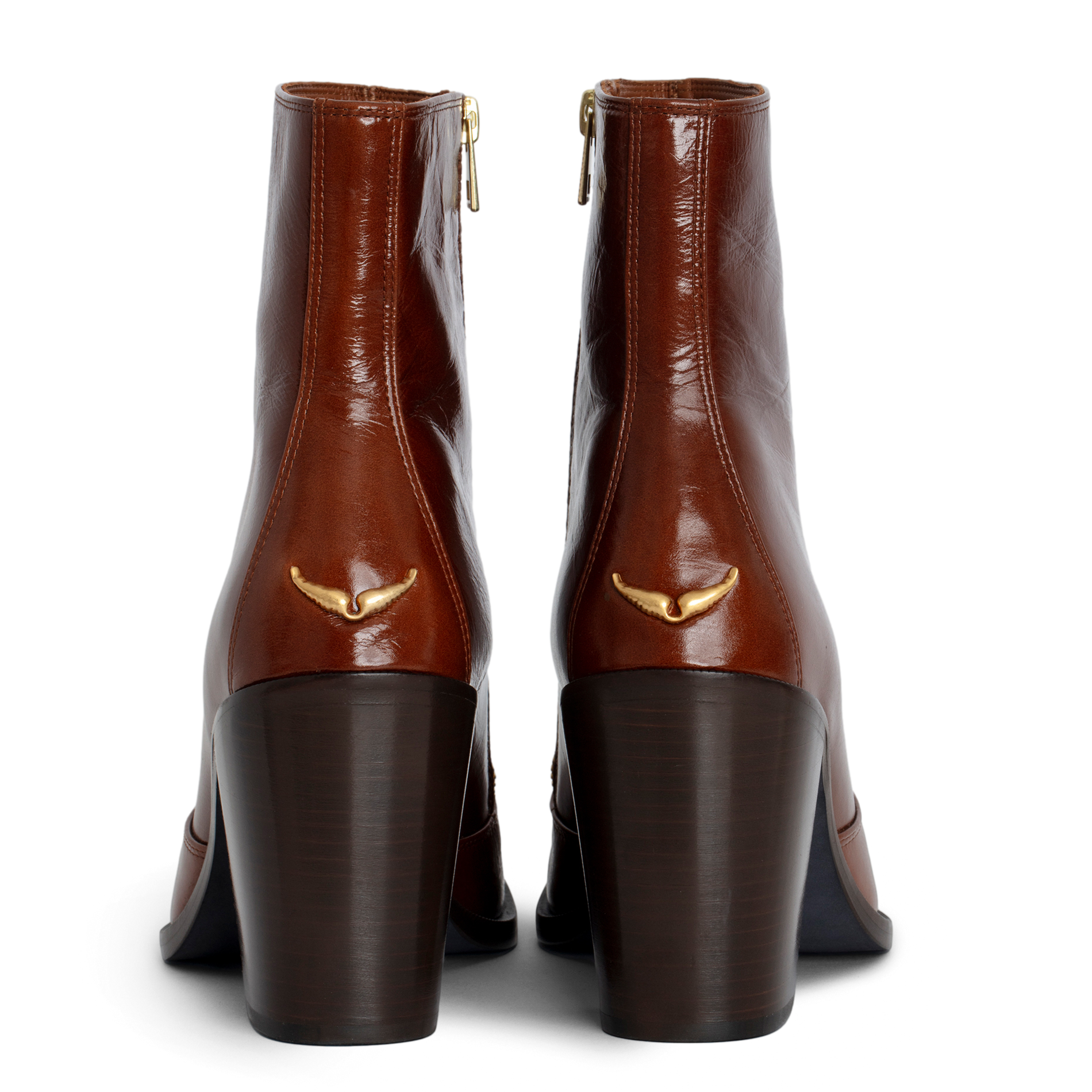 PREISER - Bottines en cuir vernis | Marron