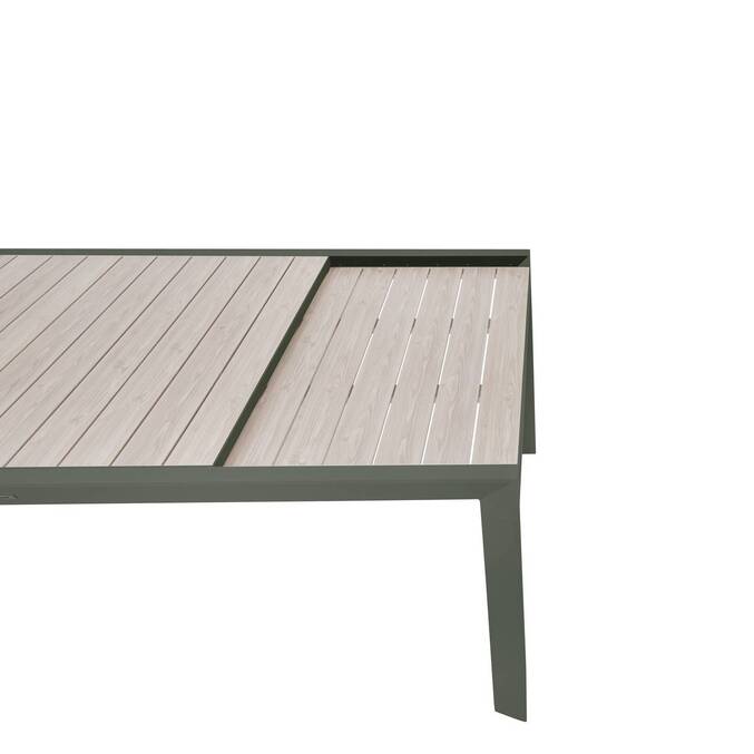 Table de jardin extensible rectangulaire EVASION Lin / Vert laurier