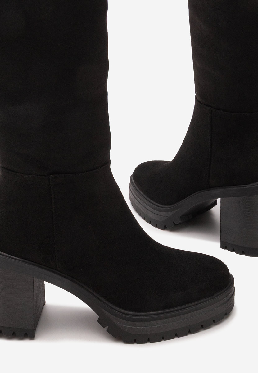 Bottes à talon carré noires Darrina V2