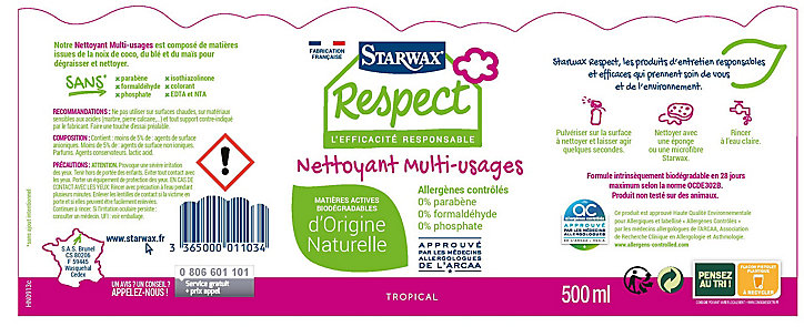 Nettoyant multi-usage Starwax Respect Tropical 500ml
