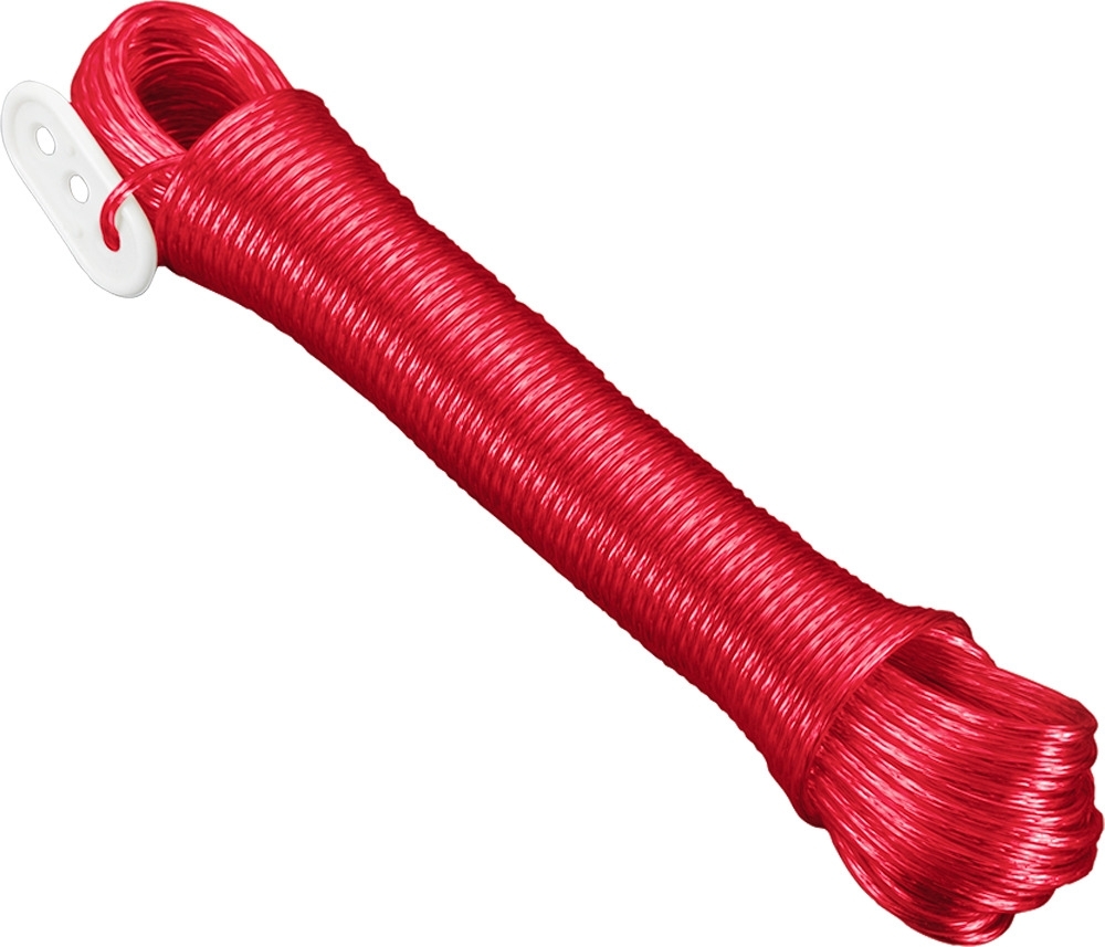 Metaltex Wäscheleine mit Spanner 20 m farblich sortiert in grün, blau oder rot