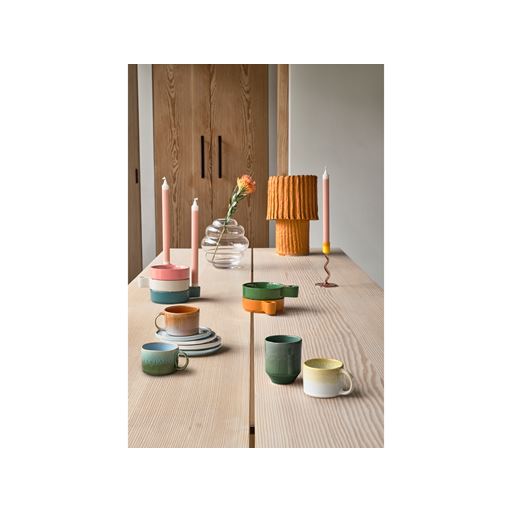 Villa Collection Styles Glaslysestage, Rose/Yellow