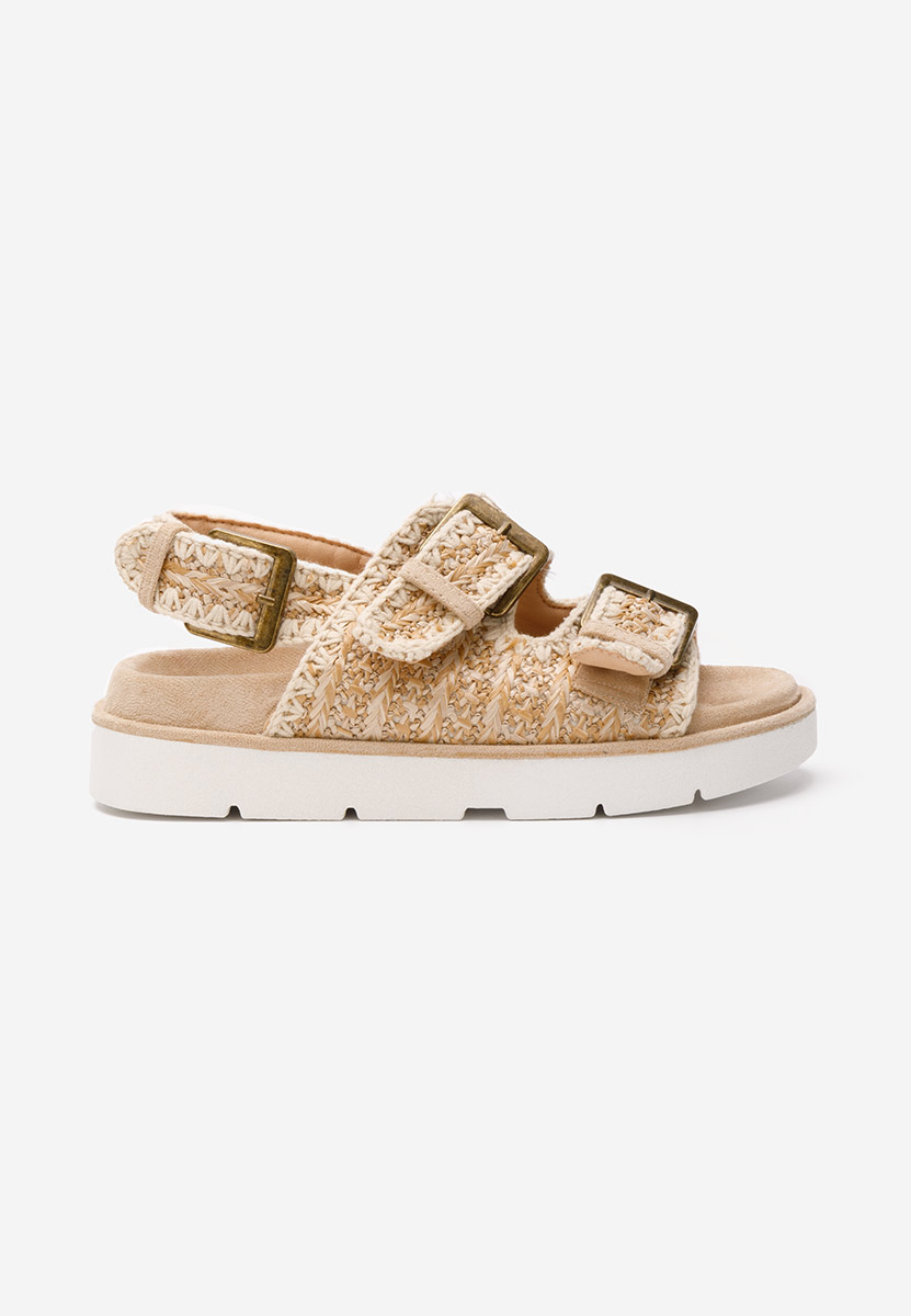 Sandales femme kaki Velcidia