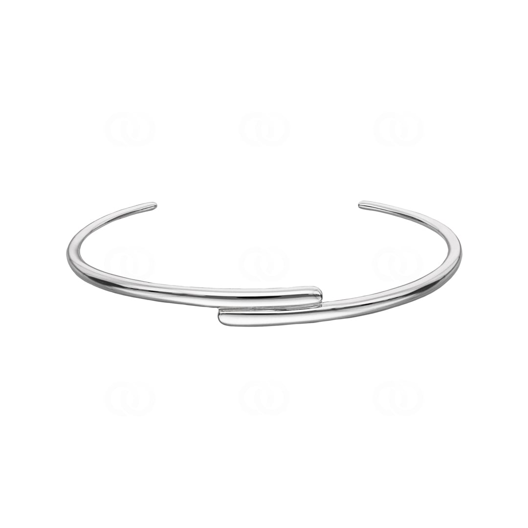 Armreif offen 925 Silber rhodiniert 58 x 48mm