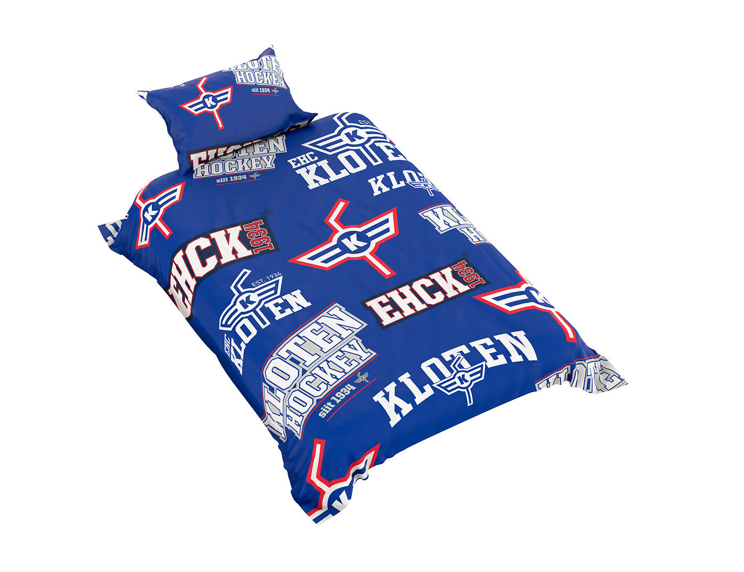 Bettwäsche EHC Kloten blau-weiss