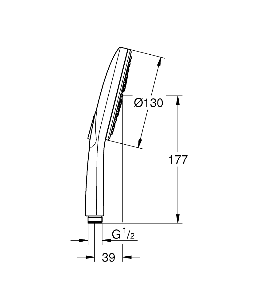 Grohe Rainshower SmartActive handdouche 3 standen hard graphite