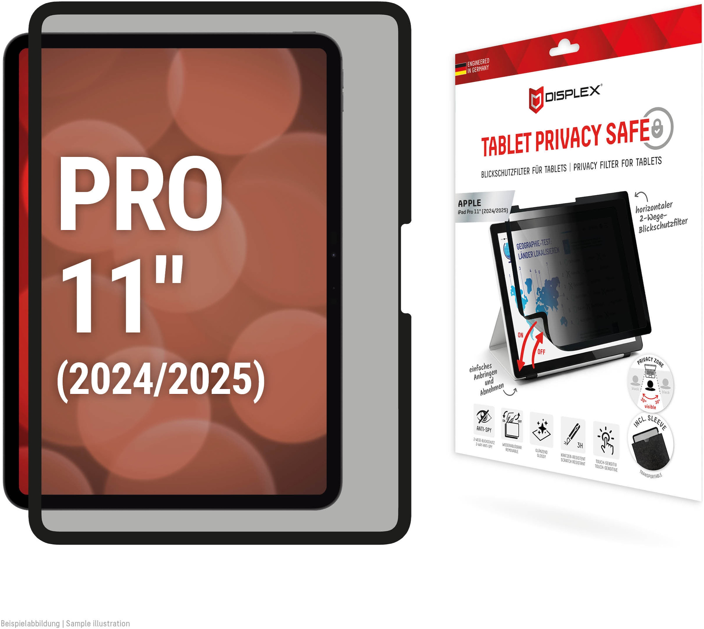Displex Displayschutzfolie »Tablet Privacy Safe« für Apple iPad Pro 11