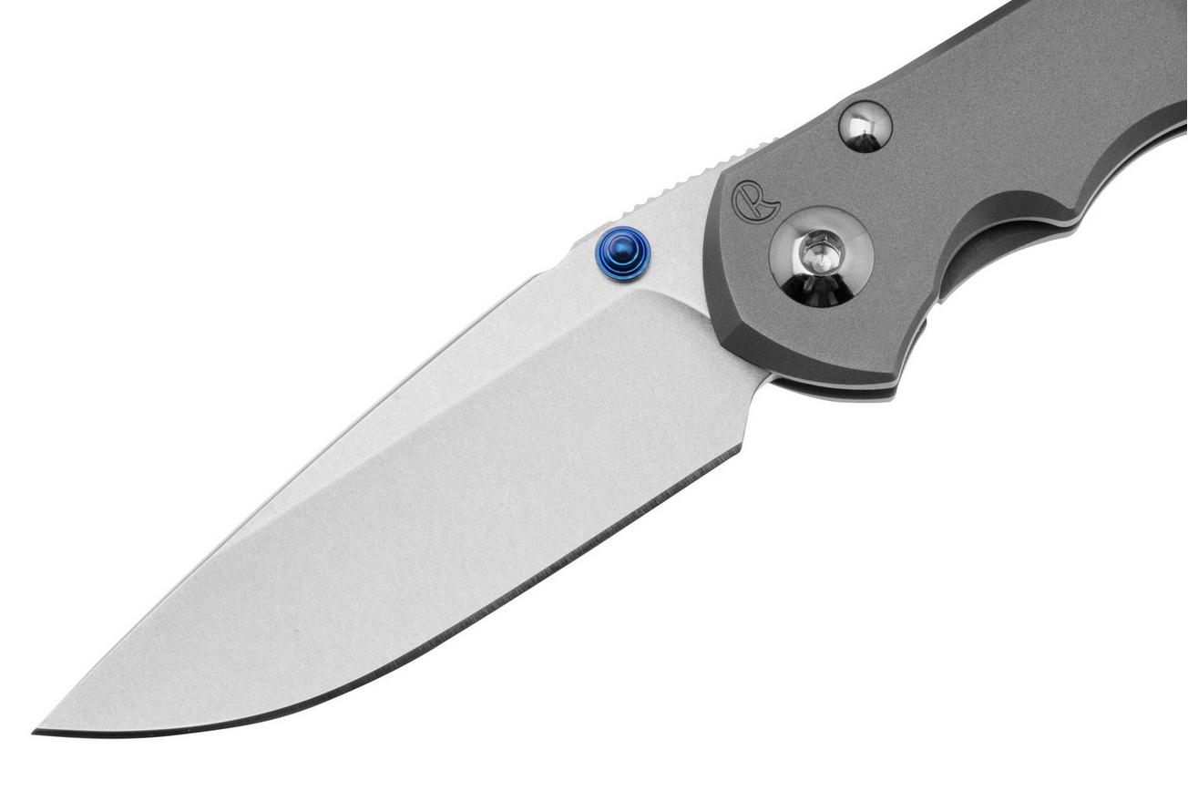 Chris Reeve Small Inkosi SIN-1108 CPM MagnaCut Drop Point, Plain Glass Blasted Titanium, zakmes