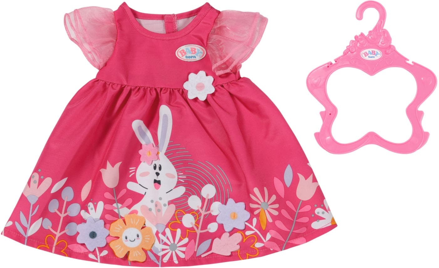 Baby Born Puppenkleidung »Kleid Blümchen, 43 cm« mit Kleiderbügel