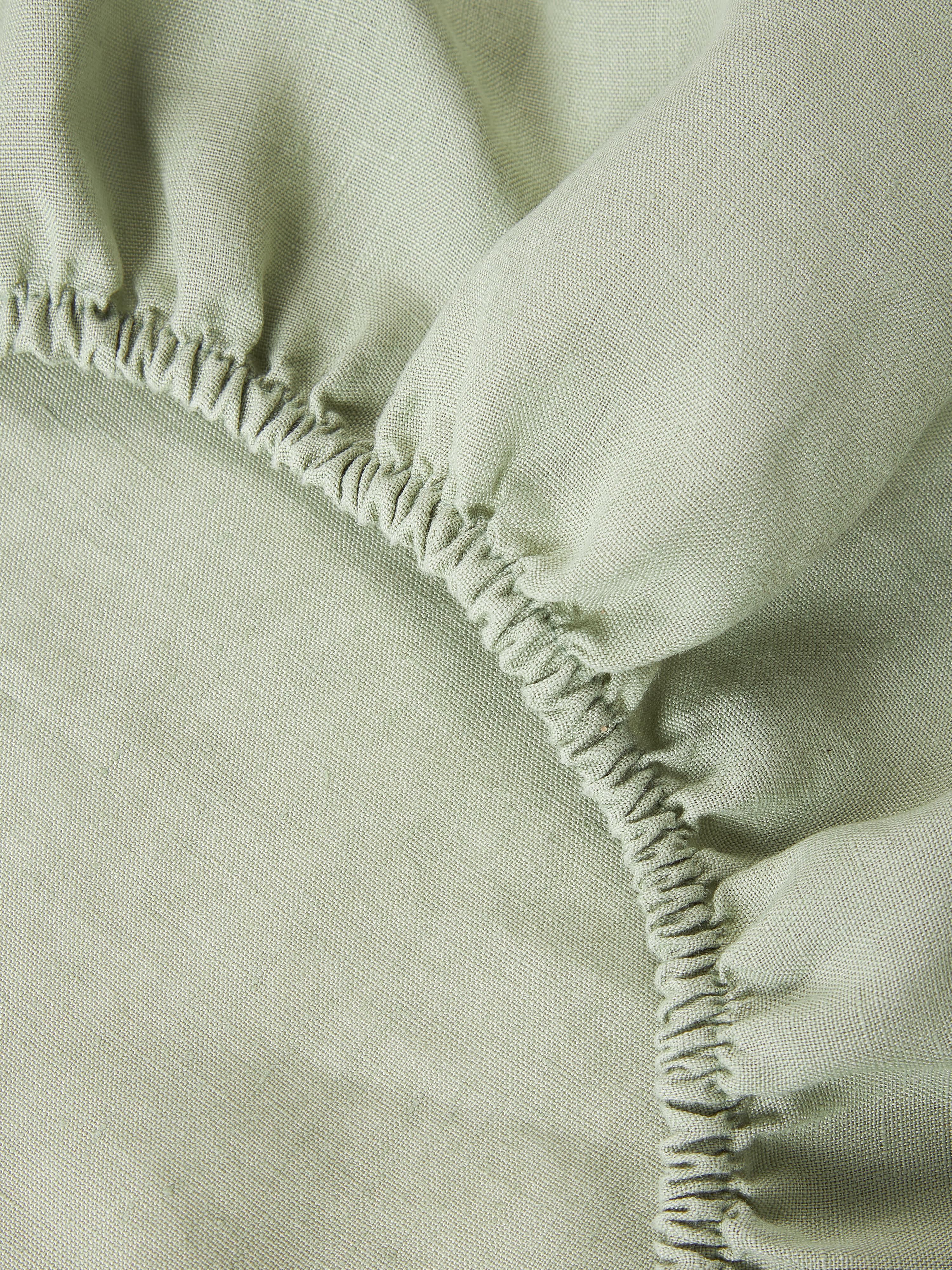 Boxspring hoeslaken Airy, gewassen linnen