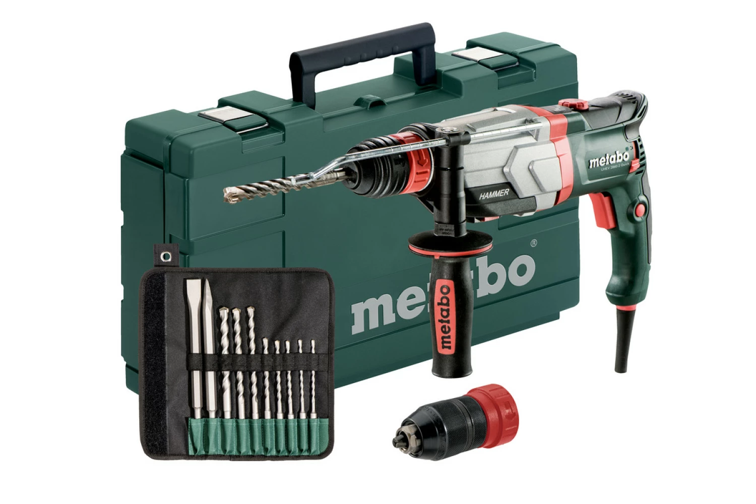 Metabo UHEV 2860-2 Quick Set SDS-Plus Combihamer incl. 10 delig boor- en beitelset in koffer - 1100W - 3.4J