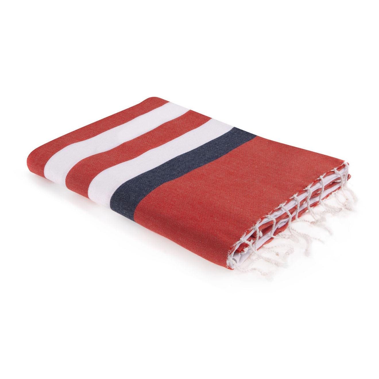 Febronie Fouta Arcachon blanc/rouge/bleu - 100x200 cm