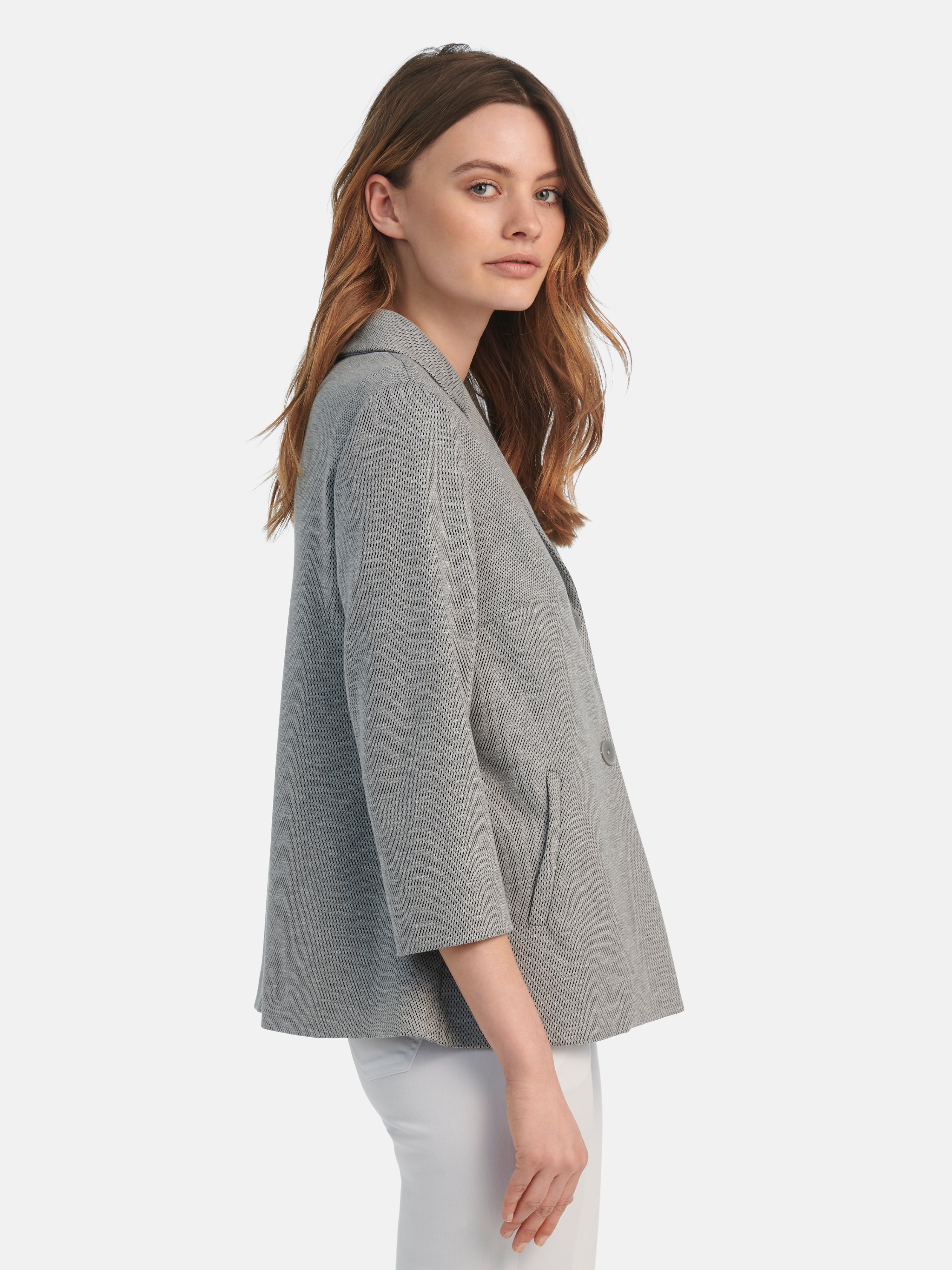 Jersey-Blazer mit 3/4-Arm