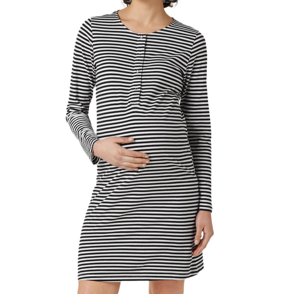 Mamalicious Chemise de nuit Noir/Blanc Femme Mamalicious Holly