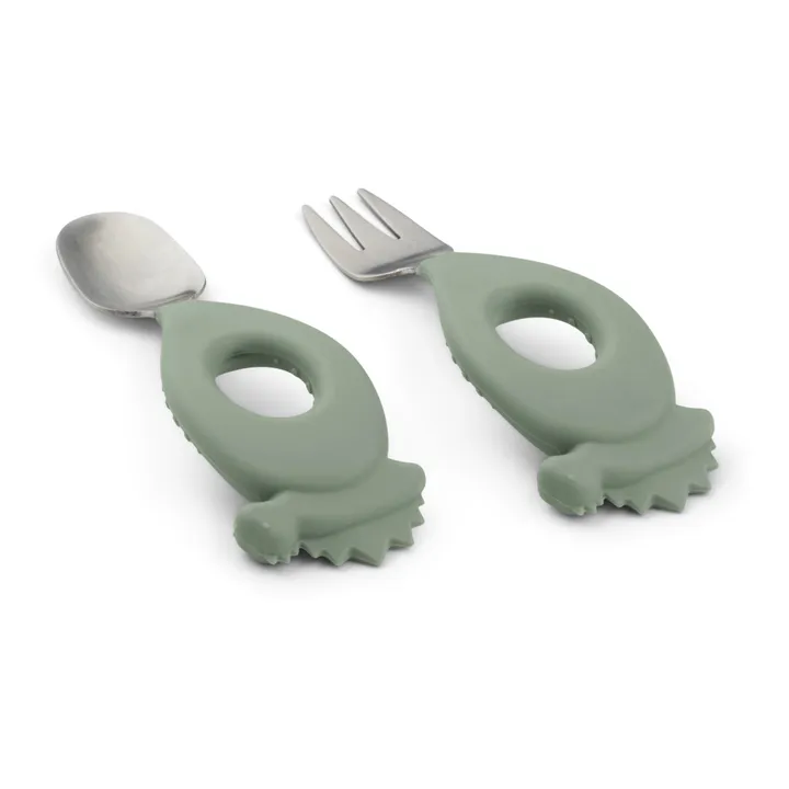 Liewood Couverts Stanley en inox - Set de 2 | Vert