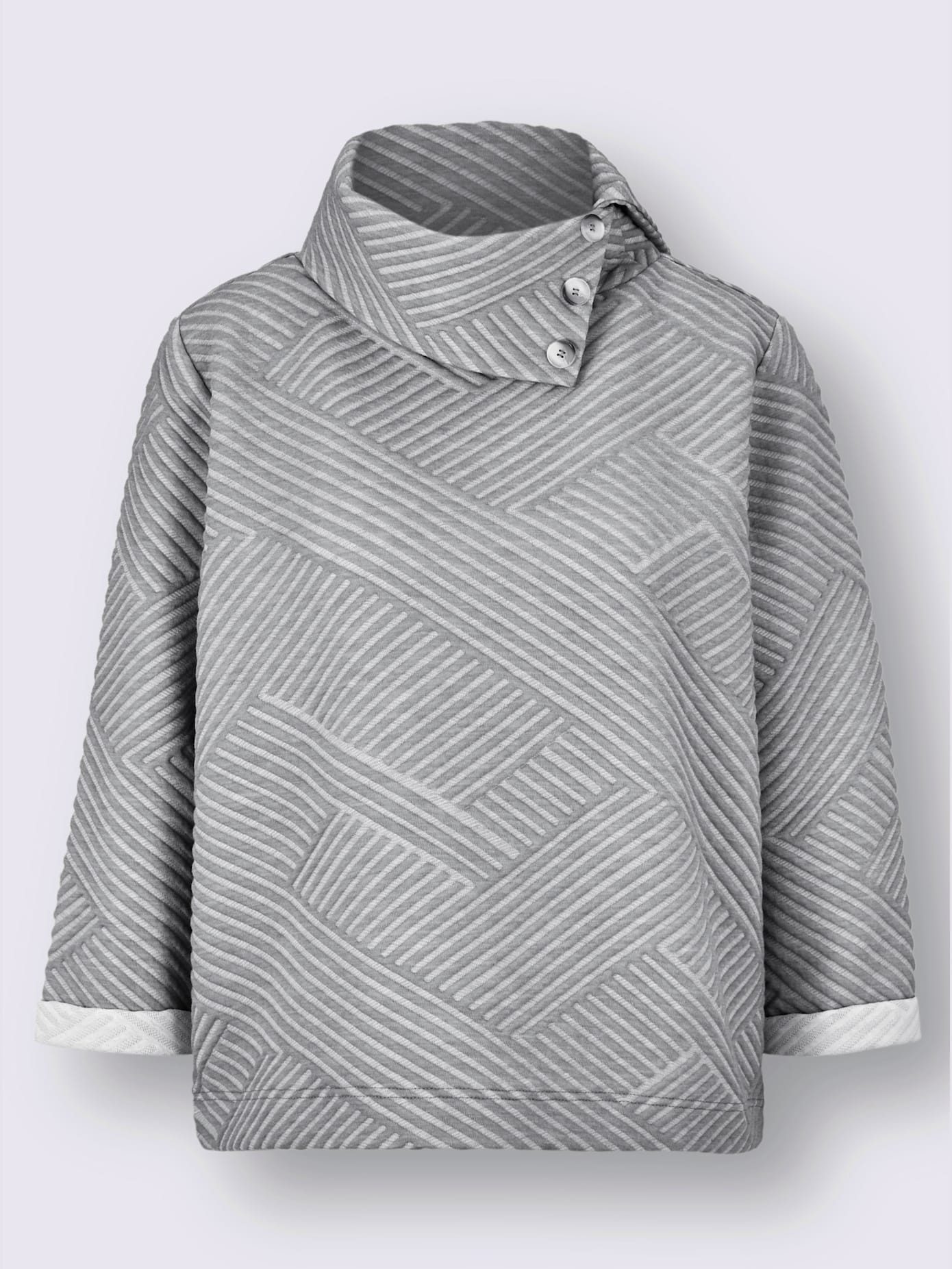 T-shirt à manches 3/4 structure jacquard
