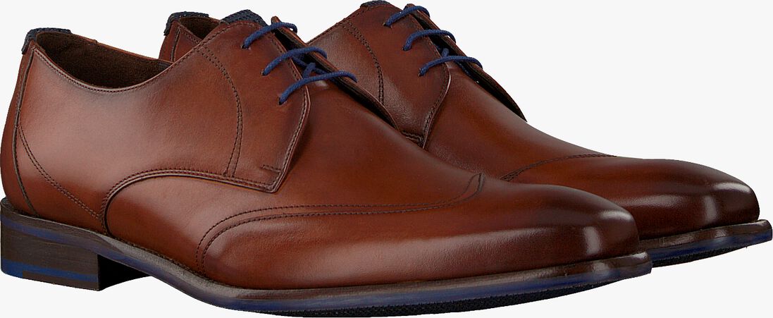 FLORIS VAN BOMMEL cognac floris van bommel nette schoenen sfm-30173