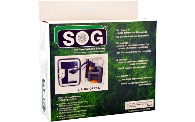 SOG + SOG II 12 V Toilettenentlüftung Typ A Thetford C2 / C3 / C4