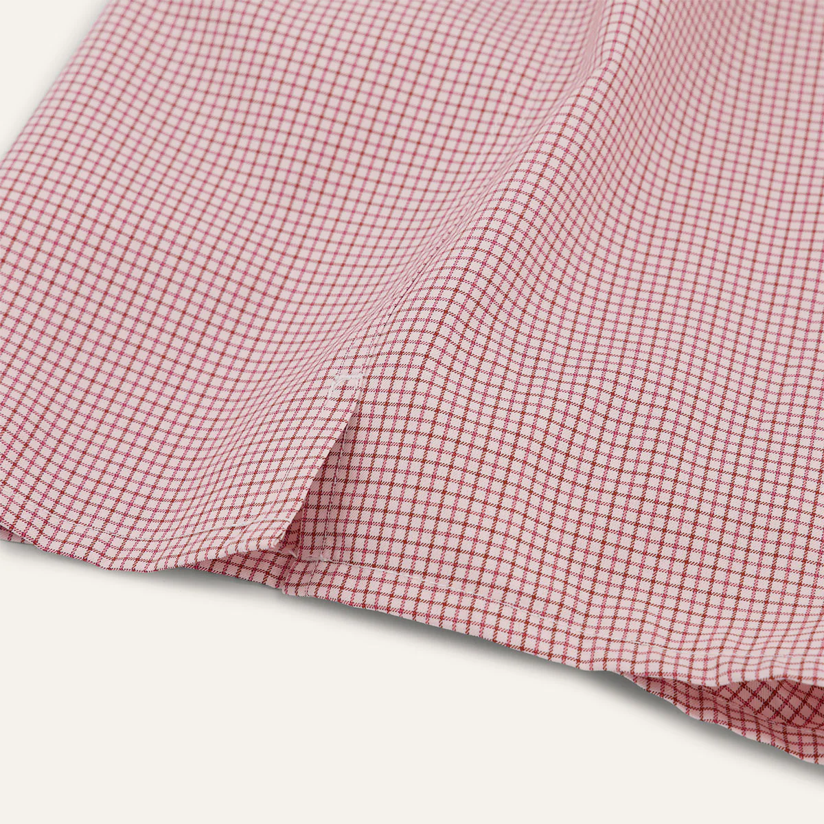 Upcycled garnet check boxer shorts