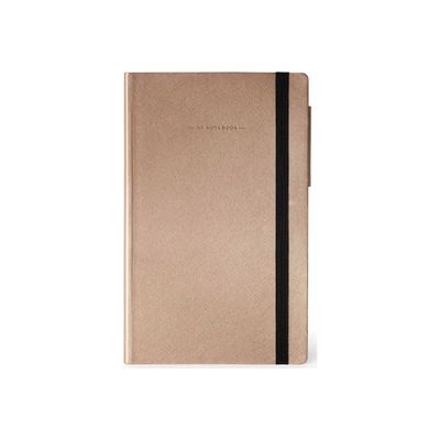 Legami Metallic Collection - Carnet de notes - 13 x 21 cm - ligné - 192 pages - rose doré