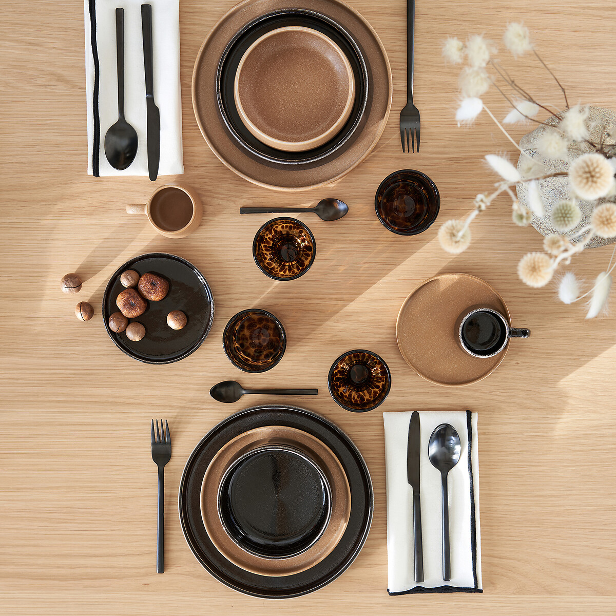 LA REDOUTE INTERIEURS<br>Conjunto de 6 xícaras de café em faiança Boldi com esmalte reativo