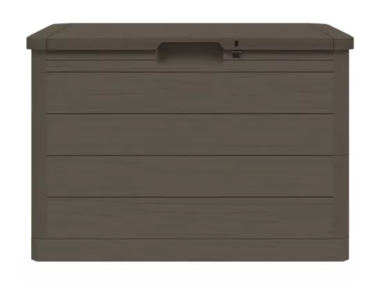 Boîte à coussins d'extérieur brun 77,5x44,5x53 cm polypropylène