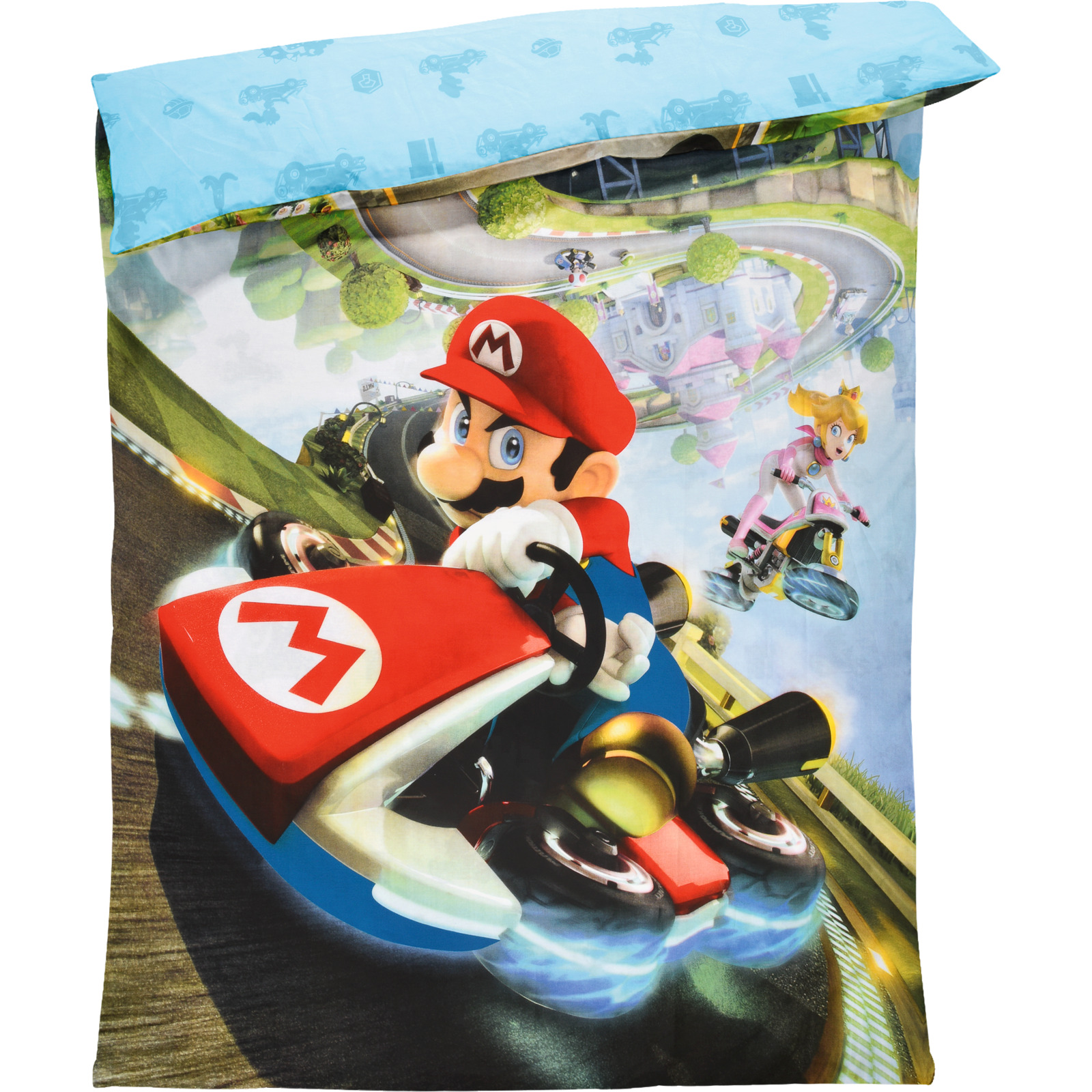 Bettwäsche Renforcé Mario Kart grün-blau