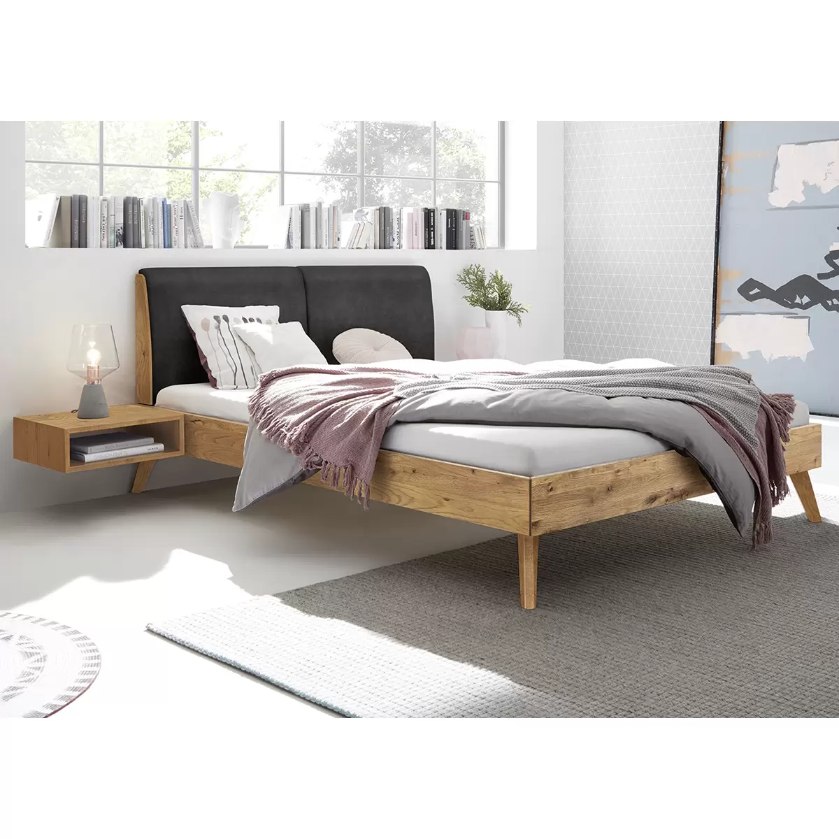 Hasena Bett 180x200 Simone 180 x 200 braun,anthrazit