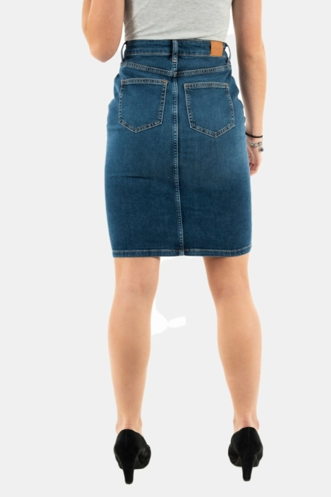 jupe only norma medium blue denim
