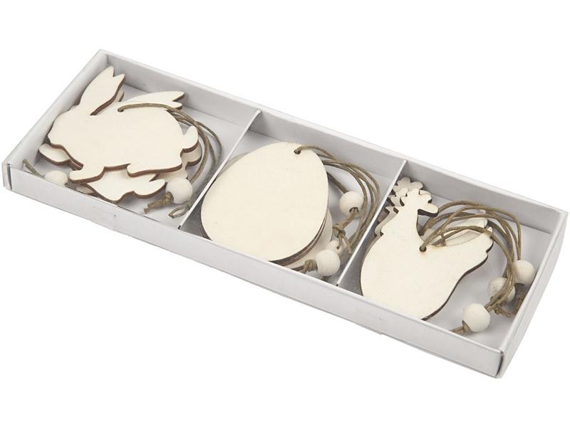 Creativ Company Aufhänger 9 Stück, Nature Ornamente zum Anhängen