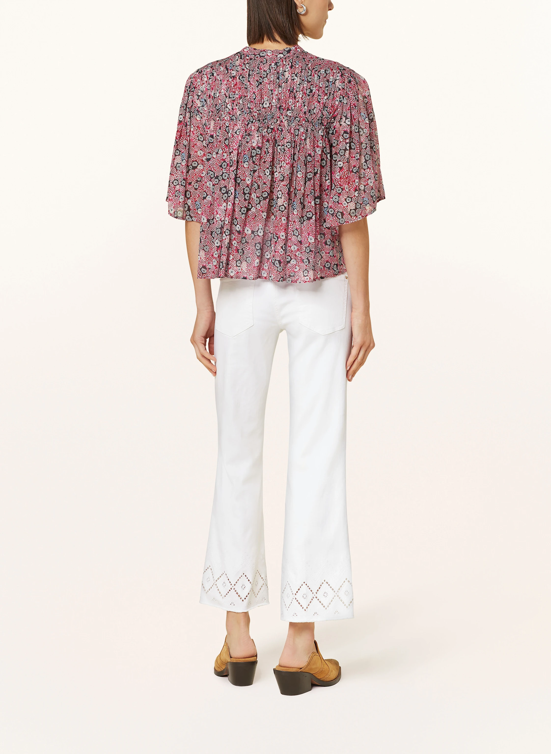 CAMBIO Bootcut-Hose FRANCESCA mit Lochspitze