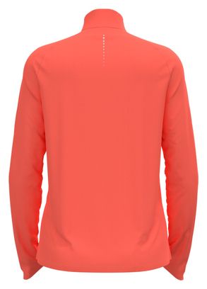 Veste Running Femme Odlo Essential 1/2 Zip Corail